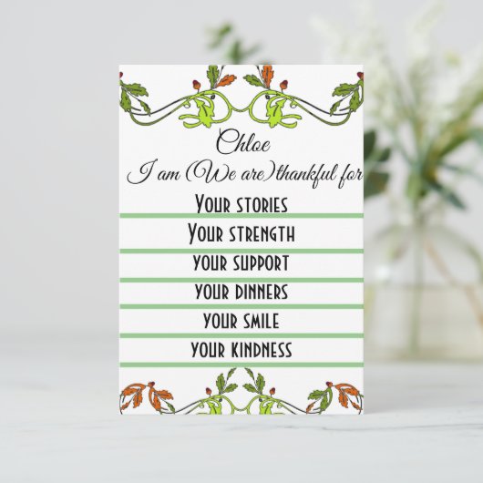 Enkel Bedankkaartje Bedankkaart (Staand voorkant)