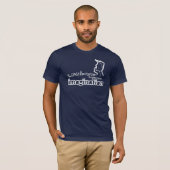 Enkel beperking verbeelding wit op donker T-shirt (Voorkant volledig)