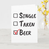 Enkel Bezette Bierliefhebbers Relatiestatus Grappi Kaart (Gele Bloem)