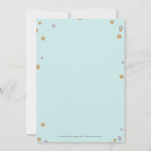 Enkel 'Blessed Birth' aankondiging - Blauw (Achterkant)