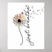 Enkel Breathe Dandelion Butterflies Poster (Voorkant)