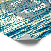 Enkel Breathe en Trust God Quote Poster (Hoek)
