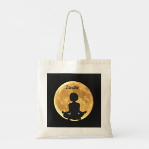 Enkel Breathe Moon Yoga Lotus Position Canvas tas