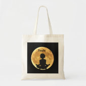Enkel Breathe Moon Yoga Lotus Position Canvas tas (Voorkant)