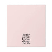 Enkel Breek het Inspirerend Citaat Roze van de Typ Notitieblok (Voorkant)