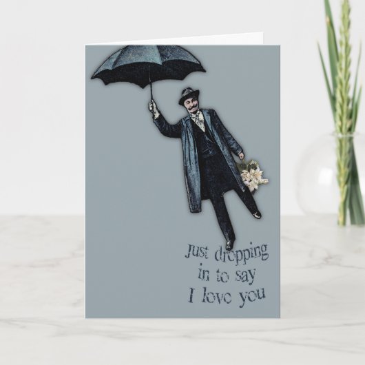 Enkel Dalend in Valentijn Feestdagen Kaart (Voorkant)