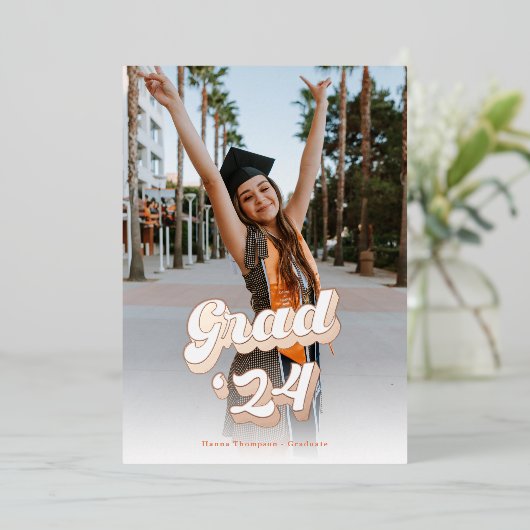 Enkel de aankondiging van het Roos Gold Afstudeerd (Staand Voorkant)