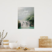 Enkel de Aanmoedigende Waterval van de Natuur van  Poster (Keuken)