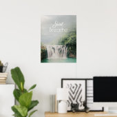 Enkel de Aanmoedigende Waterval van de Natuur van  Poster (Thuiskantoor)