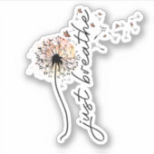 Enkel de Dandelion zelfinspiratie Yoga Sticker (Voorkant)