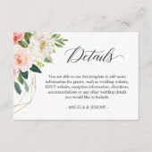 Enkel de details van de bruine bruine bruine bruil informatiekaartje (Voorkant)