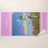 Enkel de  Engel breken Persoonlijk Strandlaken (Voorkant)