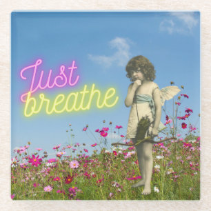 Enkel de  Engel verbreken veranderde Kunst Glazen Onderzetter