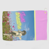 Enkel de  Engel verbreken veranderde Kunst Golfhanddoek (Horizontaal)