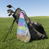 Enkel de  Engel verbreken veranderde Kunst Golfhanddoek (Groen)