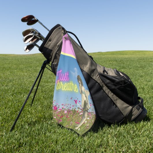 Enkel de  Engel verbreken veranderde Kunst Golfhanddoek (Groen)