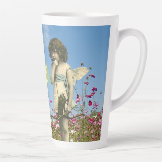 Enkel de Engel verbreken veranderde Kunst Latte Mok (Rechts)