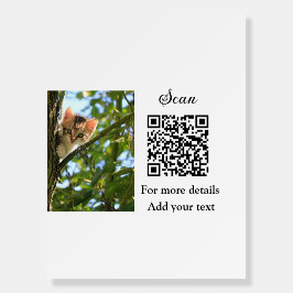 Enkel dier name details QR code add text foto
