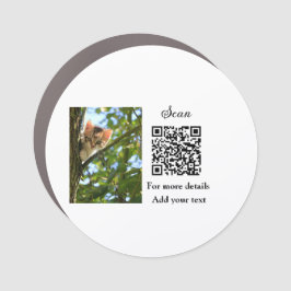 Enkel dier name details QR code add text foto Automagneet