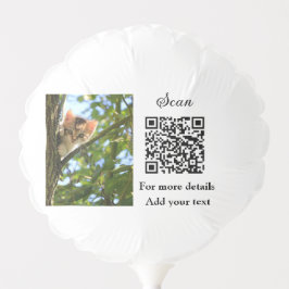 Enkel dier name details QR code add text foto Ballon