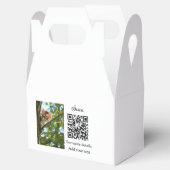 Enkel dier name details QR code add text foto Bedankdoosjes (Geopend)