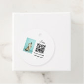 Enkel dier name details QR code add text foto Bedankjes Labels (In situ)