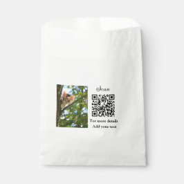 Enkel dier name details QR code add text foto Bedankzakje