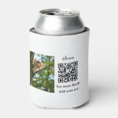 Enkel dier name details QR code add text foto Blikjeskoeler (Blikje Voorkant)