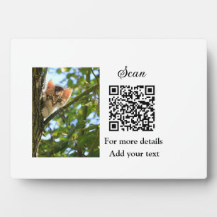 Enkel dier name details QR code add text foto Fotoplaat