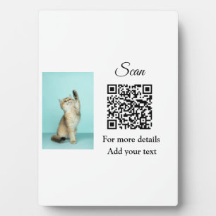 Enkel dier name details QR code add text foto Fotoplaat