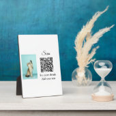 Enkel dier name details QR code add text foto Fotoplaat (Zijkant)