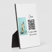 Enkel dier name details QR code add text foto Fotoplaat (Zijkant)