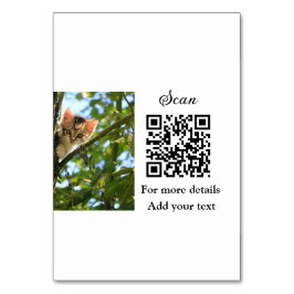 Enkel dier name details QR code add text foto Kaart