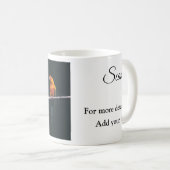 Enkel dier name details QR code add text foto Koffiemok (Voorkant rechts)