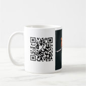 Enkel dier name details QR code add text foto Koffiemok (Links)