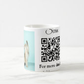 Enkel dier name details QR code add text foto Koffiemok (Center)