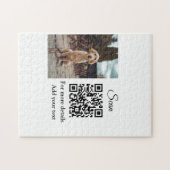 Enkel dier name details QR code add text foto Legpuzzel (Horizontaal)