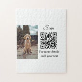 Enkel dier name details QR code add text foto Legpuzzel (Verticaal)