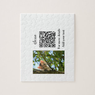 Enkel dier name details QR code add text foto Legpuzzel
