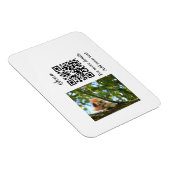 Enkel dier name details QR code add text foto Magneet (Rechterzijde)