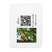 Enkel dier name details QR code add text foto Magneet (Verticaal)