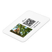 Enkel dier name details QR code add text foto Magneet (Linkerzijde)
