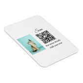 Enkel dier name details QR code add text foto Magneet (Rechterzijde)