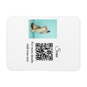 Enkel dier name details QR code add text foto Magneet (Horizontaal)