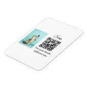 Enkel dier name details QR code add text foto Magneet (Linkerzijde)
