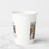 Enkel dier name details QR code add text foto Papieren Bekers (Links)