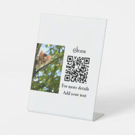 Enkel dier name details QR code add text foto Reclamebord Met Voetstuk