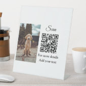 Enkel dier name details QR code add text foto Reclamebord Met Voetstuk (Insitu)
