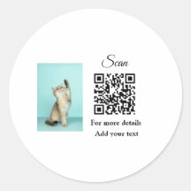 Enkel dier name details QR code add text foto