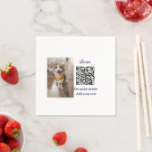 Enkel dier name details QR code add text foto Servet (Insitu)